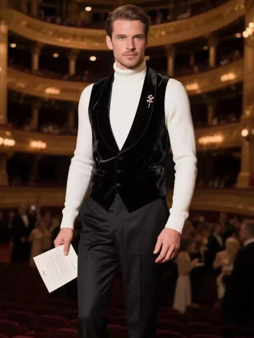 Men wear vests in autumn, unlocking the "hidden code" of decency and gentlemanly demeanor (2)