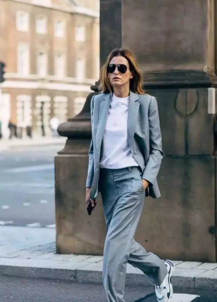 A classic suit is the perfect outerwear choice for fall.