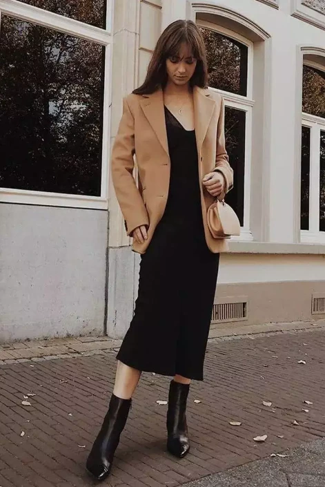 Fashion combination of suit and skirt (3-satin skirt section)