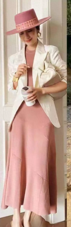 تبدو جيدة جدا في الخريف والشتاء ! الوردي تنورة تناسب يخلق جو